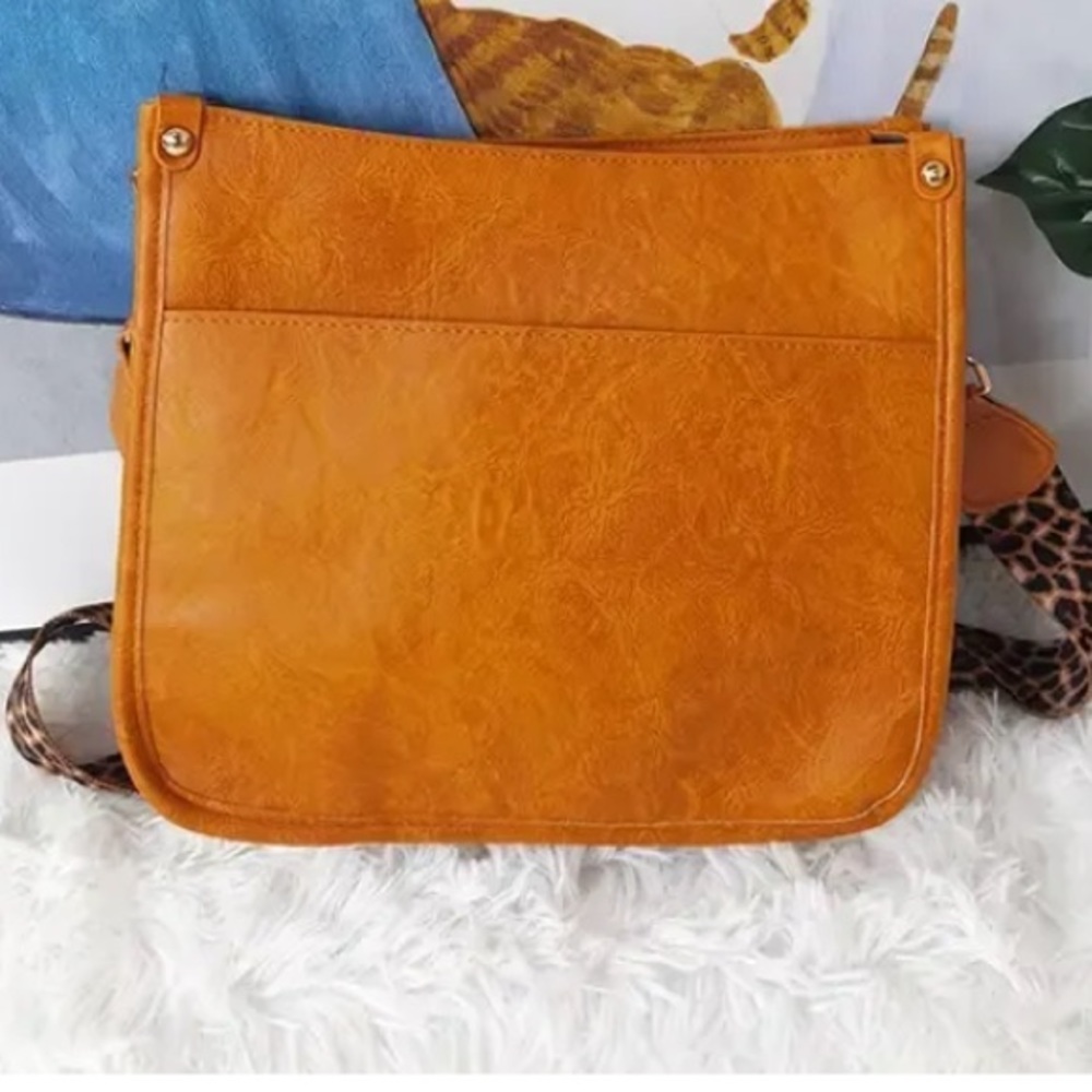 Leopard Strap Crossbody Bag